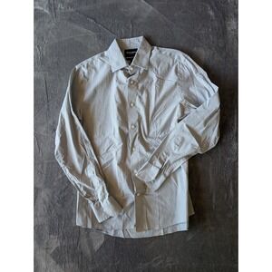 Bonobos Wrinkle Free Tailored Fit Grey Micro Dot Button Down Shirt Mens Medium